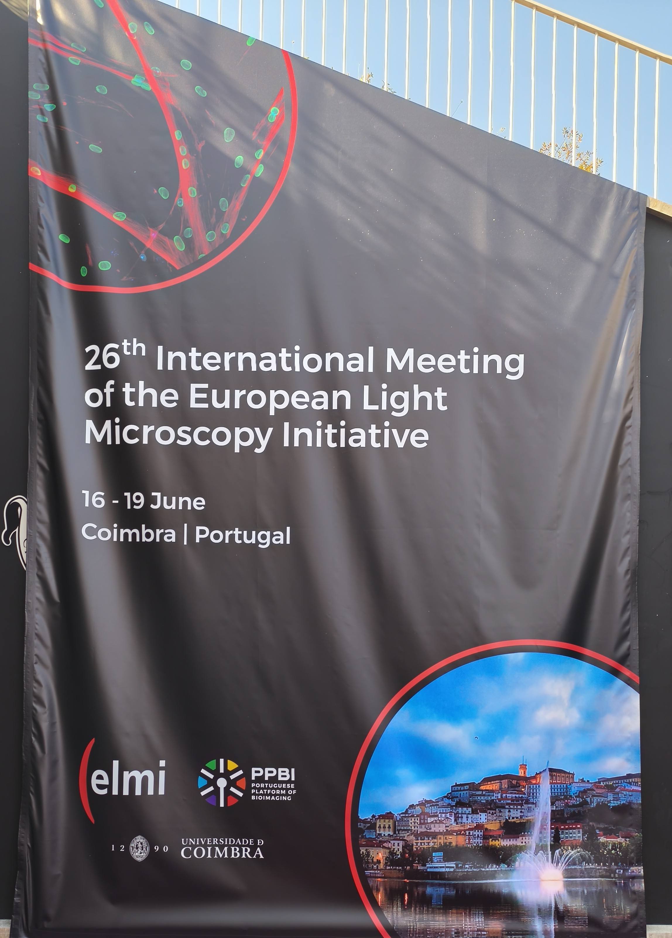 Poster at the entrance of ELMI featuring key information about the event such as time and place